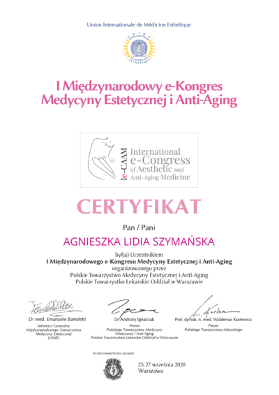 certyfikat-as-2020-10-25-I-miedzynarodowy-e-kongres-medycyny-estetycznej-i-anti-aging